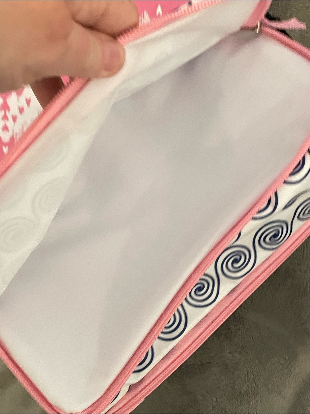 Scout Pink and Navy Swirl Cosmetic Bag with Matching Pink Tote NWT - Picture 5 of 10
